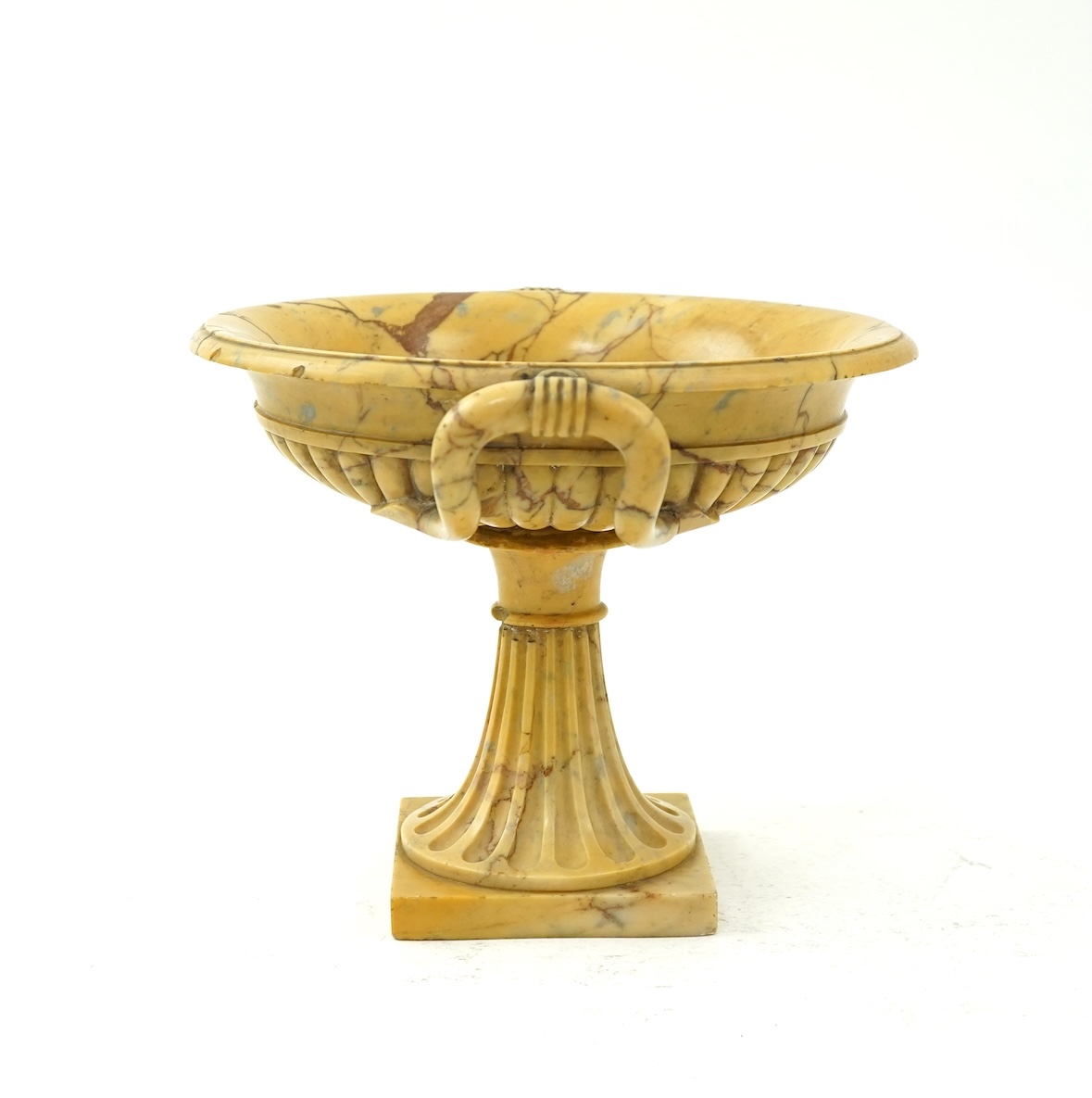 An Italian Grand Tour sculpted sienna marble tazza, c.1830